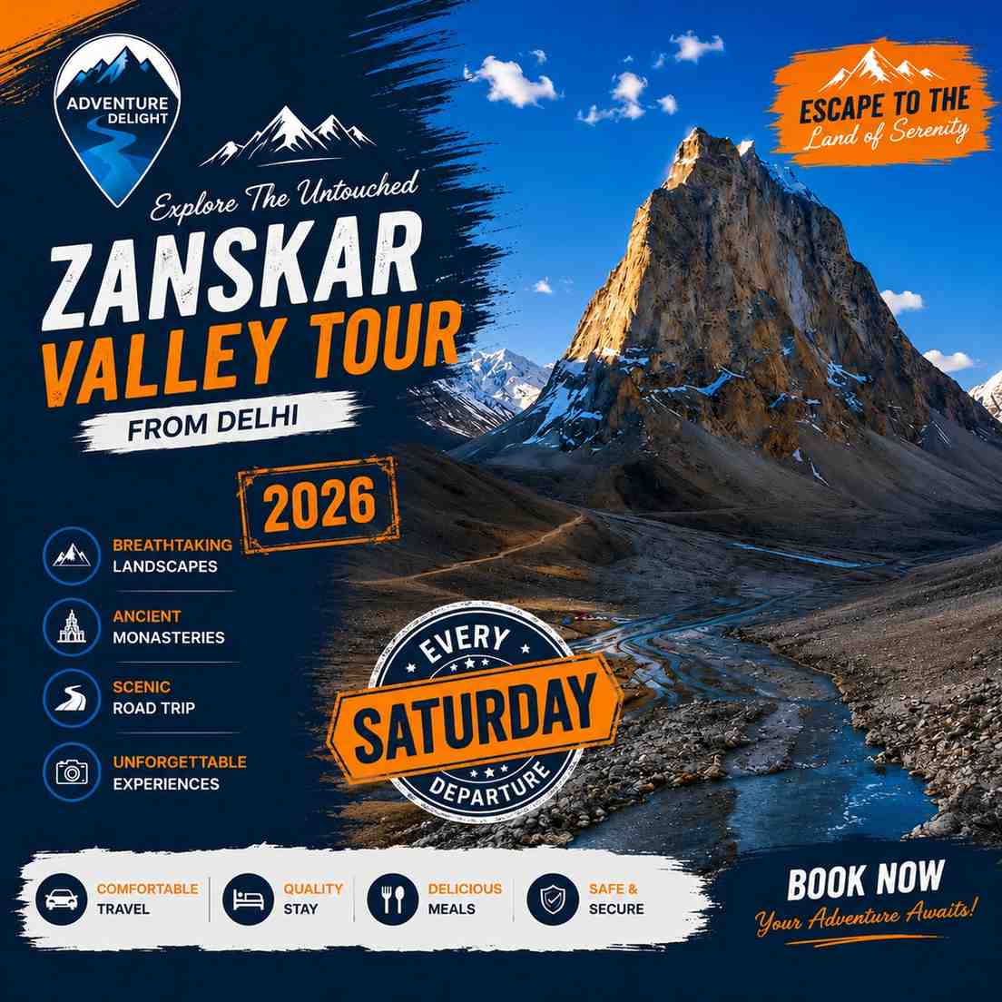 Zanksar Valley Tour from Delhi